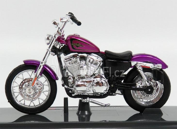 Maisto Harley davidson Xl 1200v Seventy Two 2013 1:18 Lillac Met