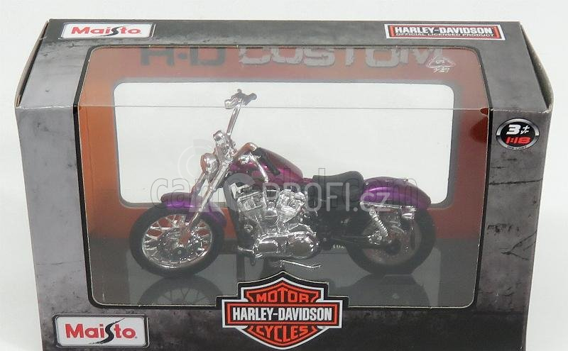 Maisto Harley davidson Xl 1200v Seventy Two 2013 1:18 Lillac Met