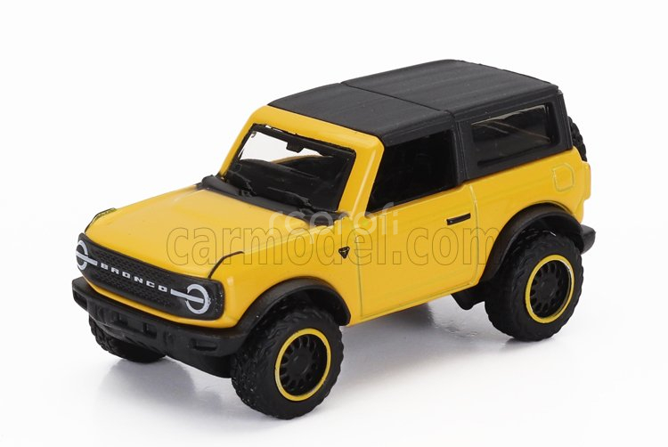 Maisto International Lonestar Truck Car Transporter With Ford Bronco Wildtruck 2021 1:64 Žlutá Černá