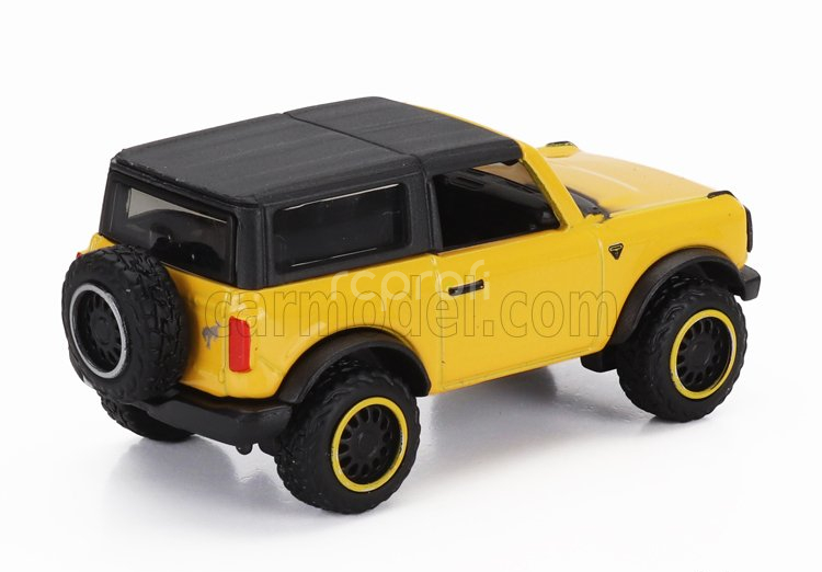 Maisto International Lonestar Truck Car Transporter With Ford Bronco Wildtruck 2021 1:64 Žlutá Černá