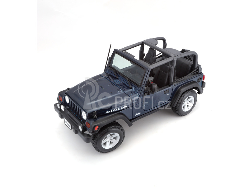 Maisto Jeep Wrangler Rubicon 1:18 modrá metalíza