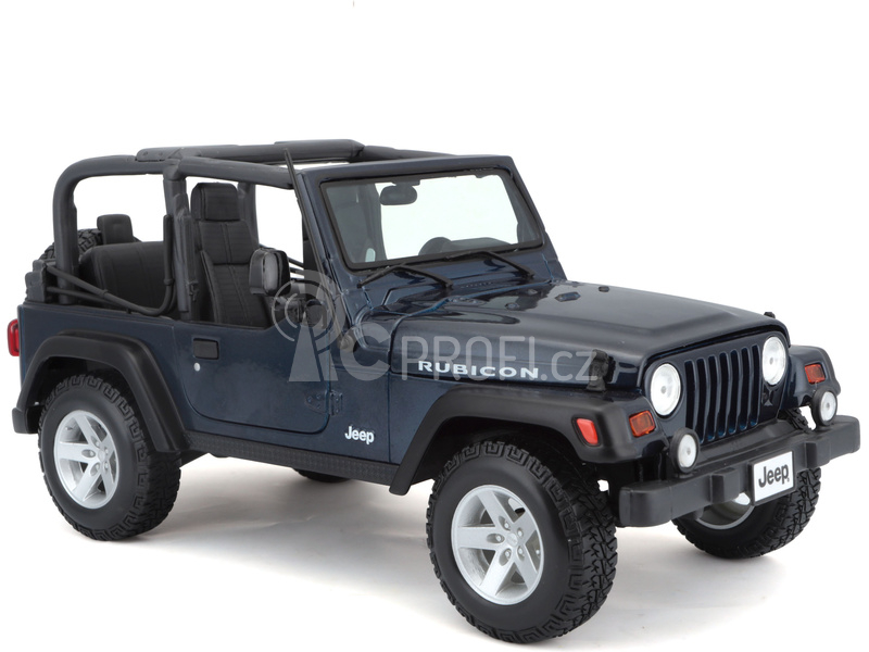 Maisto Jeep Wrangler Rubicon 1:18 modrá metalíza