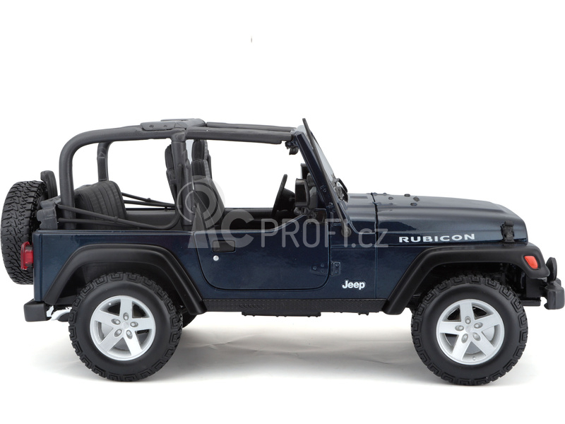 Maisto Jeep Wrangler Rubicon 1:18 modrá metalíza