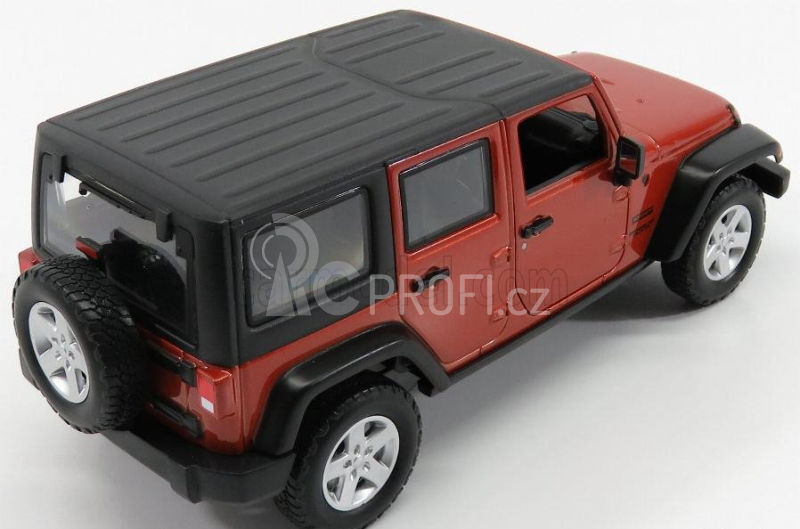 Maisto Jeep Wrangler Unlimited 2015 1:24 Měděná S Černou