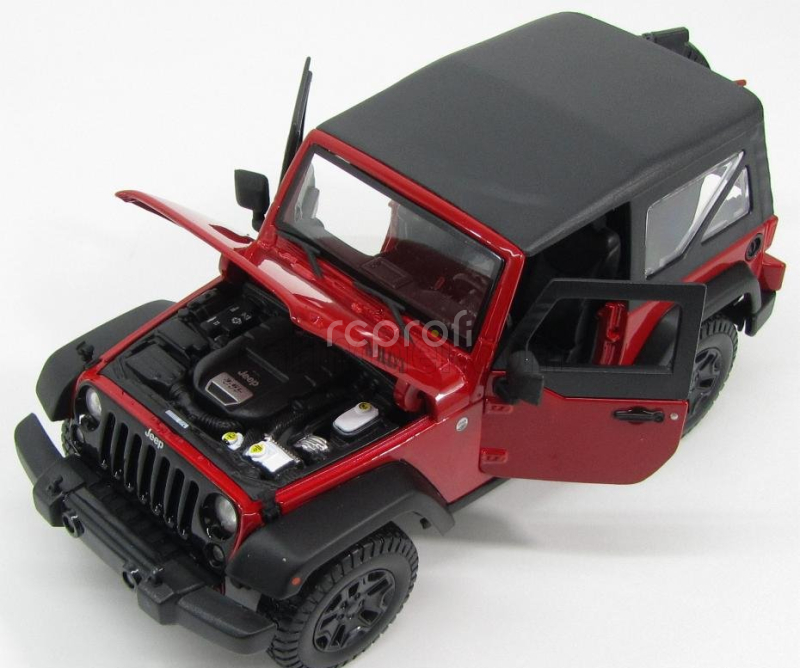 Maisto Jeep Wrangler Willys Soft-top 2014 1:18 Červená Černá
