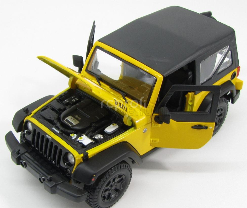 Maisto Jeep Wrangler Willys Soft-top 2014 1:18 Žlutá Černá