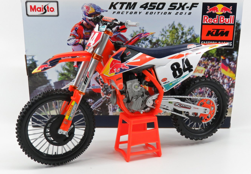 Maisto KTM 450 Sx Red Bull N 84 Jeffrey Herlings Supercross World Champion 2018 1:6 Oranžová Bílá