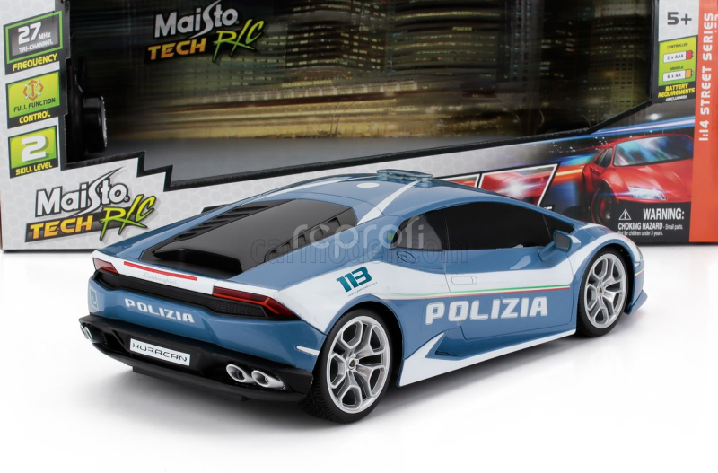 Maisto Lamborghini Huracan Lp610-4 Polizia Police 2014 1:14 Světle Modrá Bílá