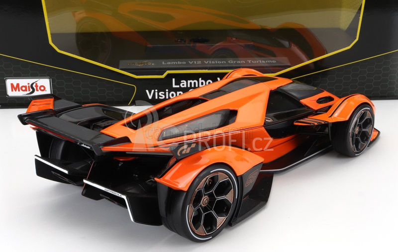 Maisto Lamborghini Lambo V12 Vision Gt N 63 Gran Turismo 2020 1:18 Oranžová Černá