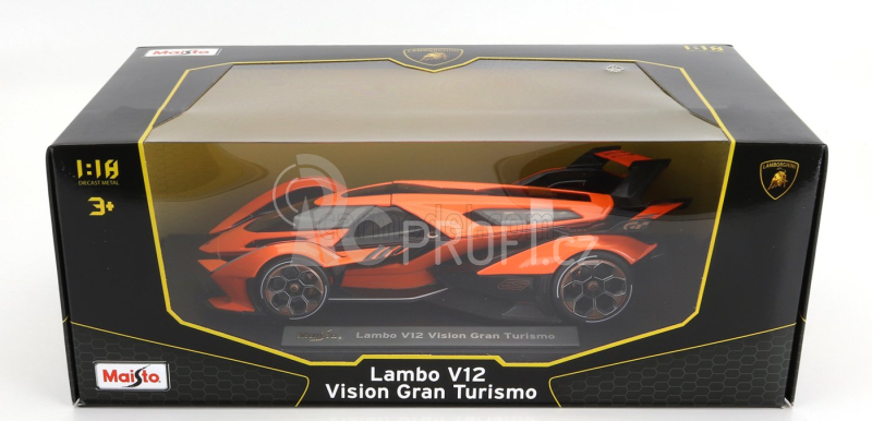 Maisto Lamborghini Lambo V12 Vision Gt N 63 Gran Turismo 2020 1:18 Oranžová Černá