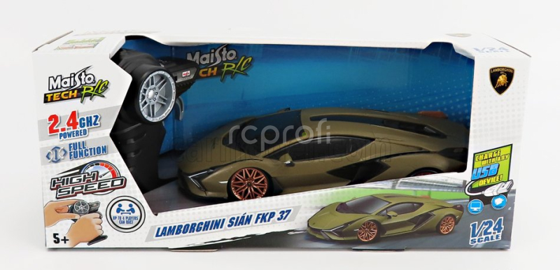 Maisto Lamborghini Sian Fkp 37 Hybrid 2020 1:24 Verde Gea - Zelená Met