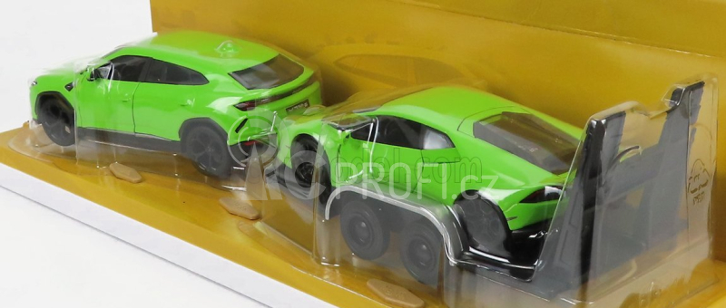 Maisto Lamborghini Urus 2018 With Huracan Lp640-4 Performante 2017 + Trailer 1:24 Zelená