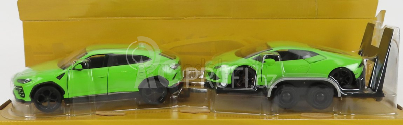 Maisto Lamborghini Urus 2018 With Huracan Lp640-4 Performante 2017 + Trailer 1:24 Zelená