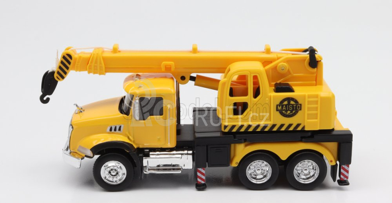 Maisto Mack Anthem Truck 3-assi Cane Gru 2020 1:64 Žlutá Černá