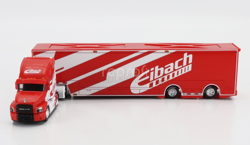 Maisto Mack Anthem Truck Eibach Car Transporter 2020 1:64 Červená Bílá