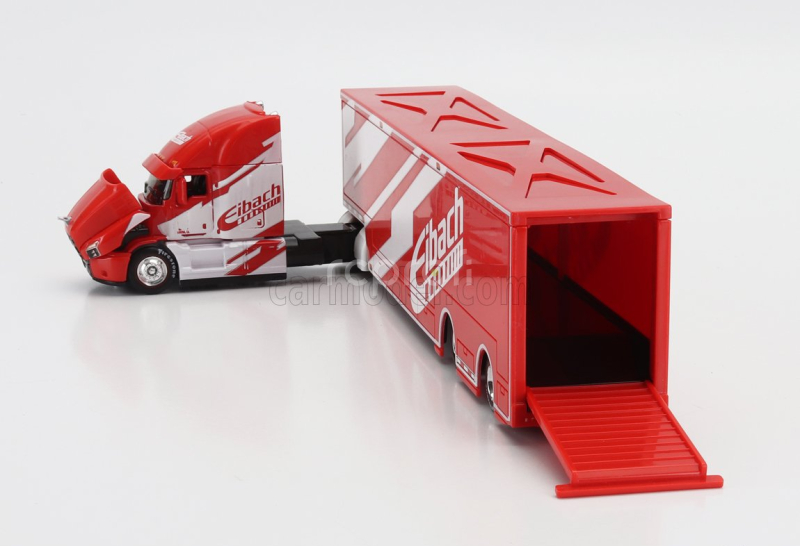 Maisto Mack Anthem Truck Eibach Car Transporter 2020 1:64 Červená Bílá