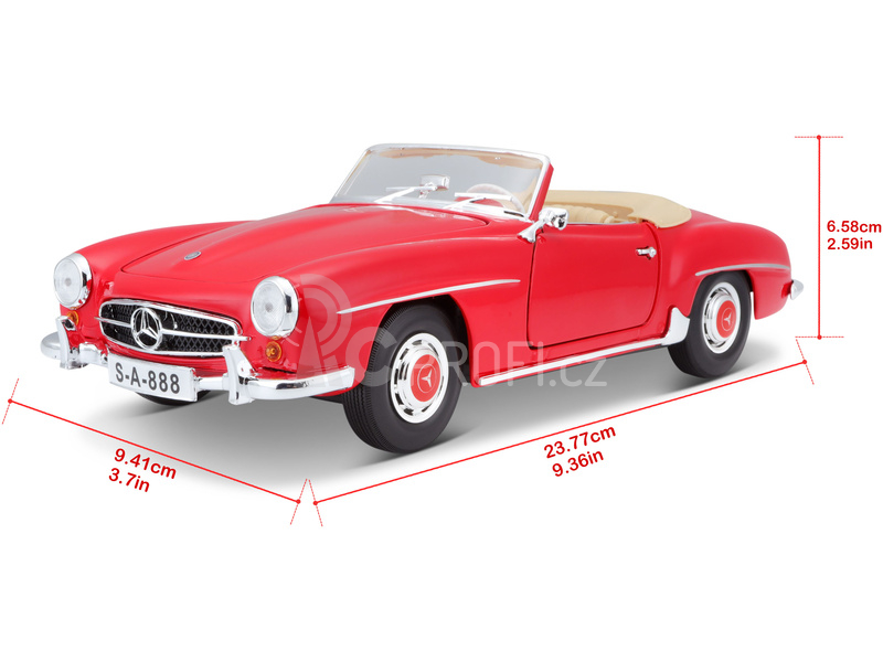 Maisto Mercedes-Benz 190SL 1955 1:18 červená