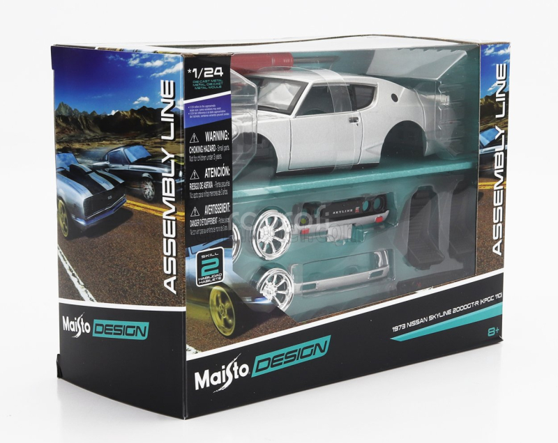 Maisto Nissan Skyline 2000 Gt-r (kpgc110) Coupe 1973 1:24 Silver