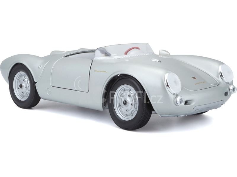 Maisto Porsche 550 A Spyder 1:18 stříbrná