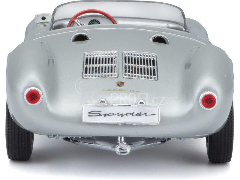 Maisto Porsche 550 A Spyder 1:18 stříbrná