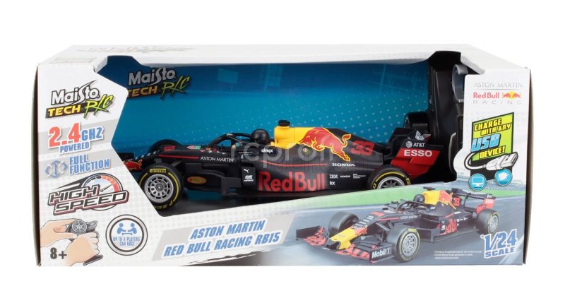 Maisto Red bull F1  Rb15 Team Aston Martin N 33 Season 2019 Max Verstappen 1:24 Matt Blue