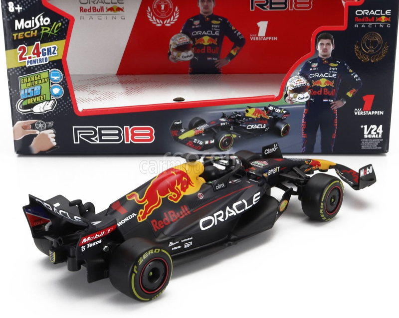 Maisto Red bull F1  Rb18 Team Oracle Red Bull Racing N 1 World Champion Season 2022 Max Verstappen 1:24 Matná Modrá Žlutá Červená
