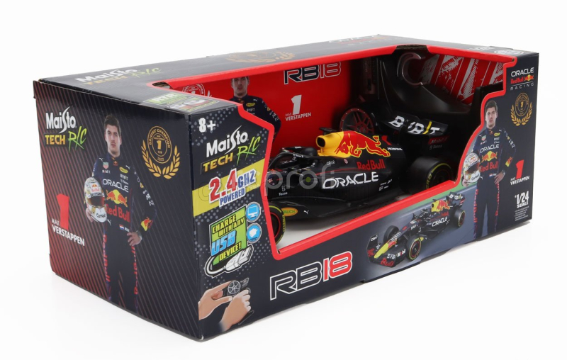 Maisto Red bull F1  Rb18 Team Oracle Red Bull Racing N 1 World Champion Season 2022 Max Verstappen 1:24 Matná Modrá Žlutá Červená