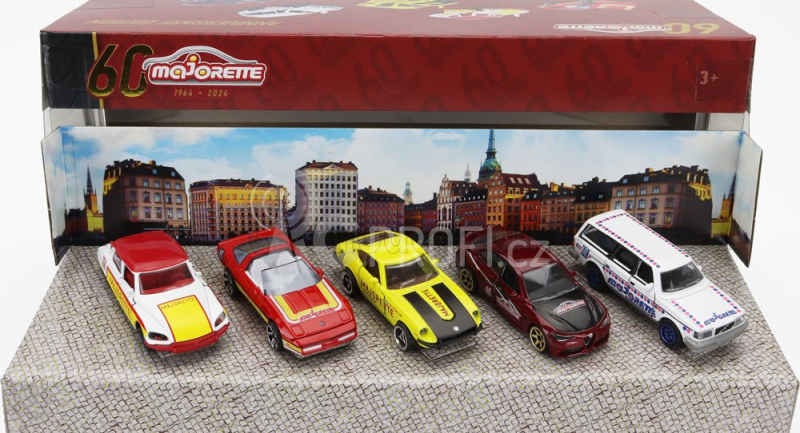 Majorette Alfa romeo Set Assortment 5 Cars Pieces - 60th Anniversary 1:64 Různé