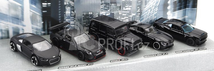 Majorette Mercedes benz Set pěti modelů 1:64, černá