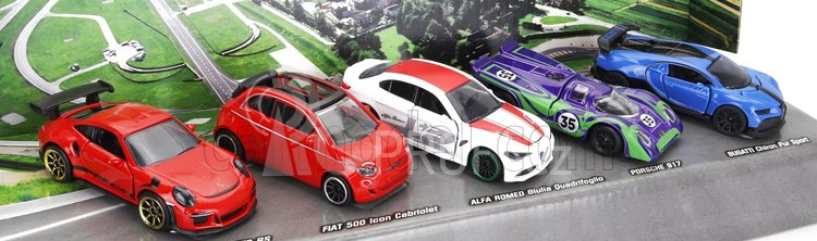 Majorette Porsche Set pěti modelů 1:64