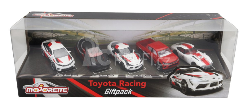 Majorette Toyota Set pěti modelů Toyota Racing 1:64