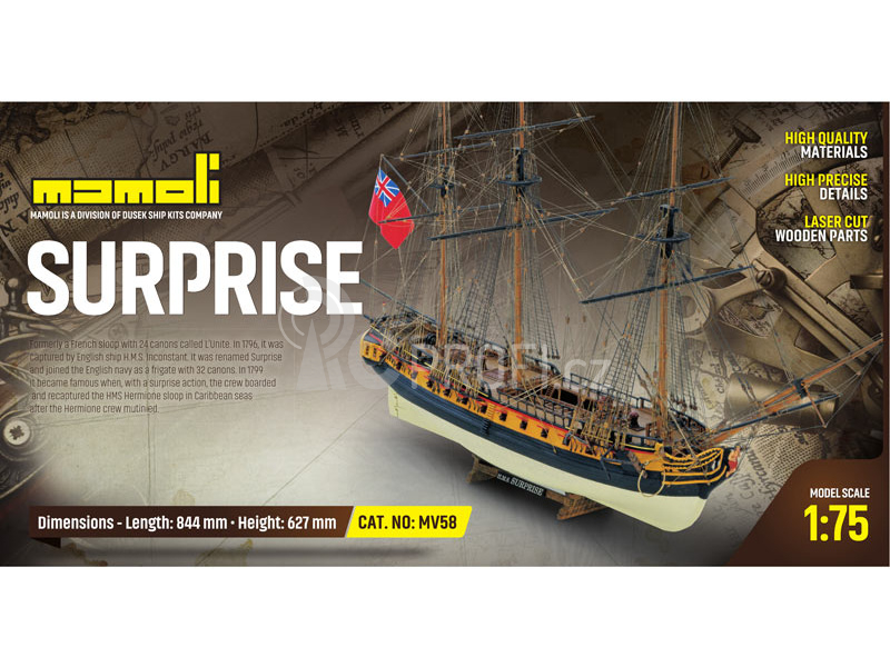 MAMOLI H.M.S. Surprise 1796 1:75 kit