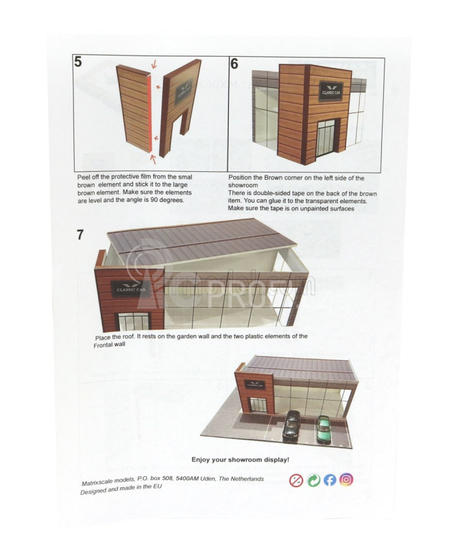 Matrix scale models Accessories Diorama - Showroom With Parking For Several Models 1:43 Různé