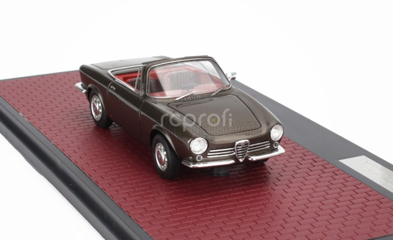 Matrix scale models Alfa romeo Giulia Gt Cabriolet Spider Prototipo 1963 1:43 Brown Met