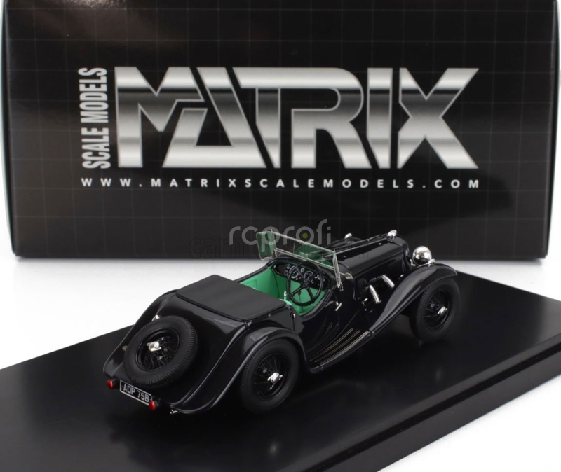 Matrix scale models Aston martin 15/98 2-4 Seater Roadster Open 1938 1:43 Black