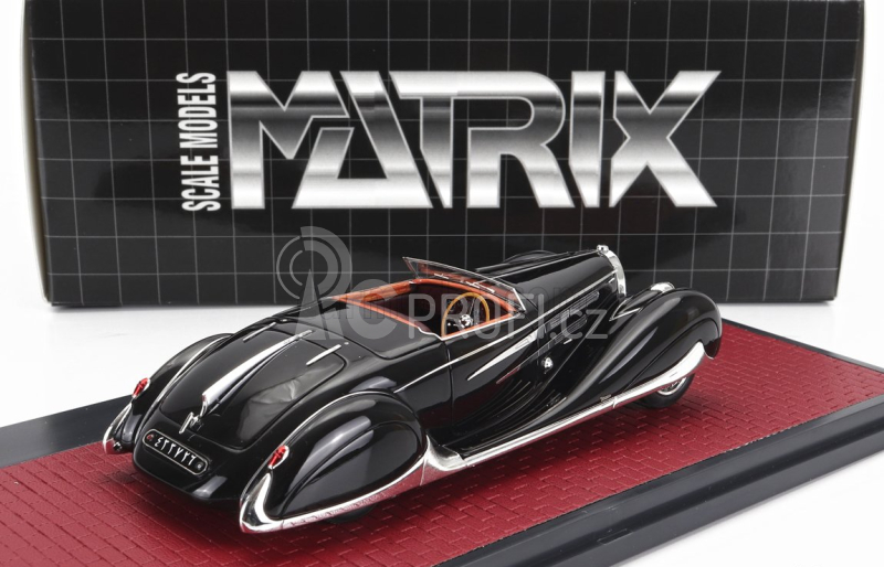 Matrix scale models Bugatti Type 57c Cabriolet Van Vooren 1939 1:43, černá
