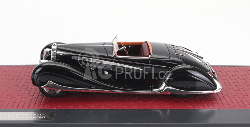 Matrix scale models Bugatti Type 57c Cabriolet Van Vooren 1939 1:43, černá
