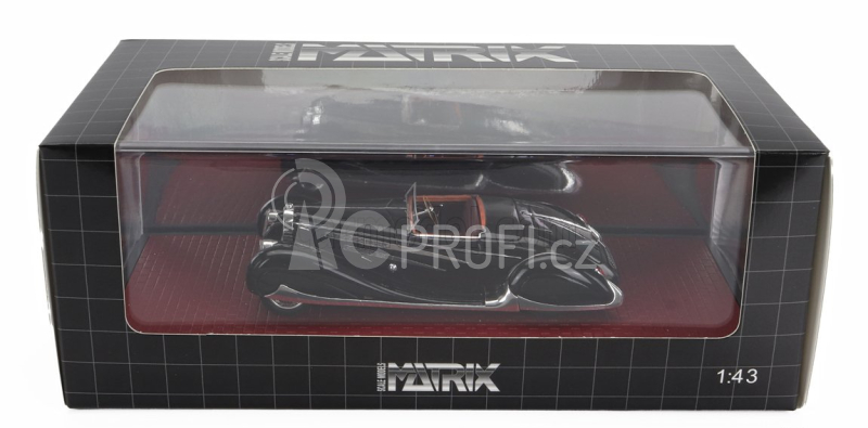 Matrix scale models Bugatti Type 57c Cabriolet Van Vooren 1939 1:43, černá