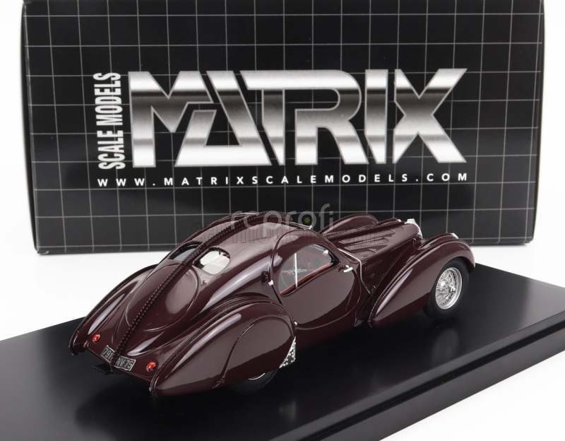 Matrix scale models Bugatti Type 57s Atlantic 1937 1:43 Brown
