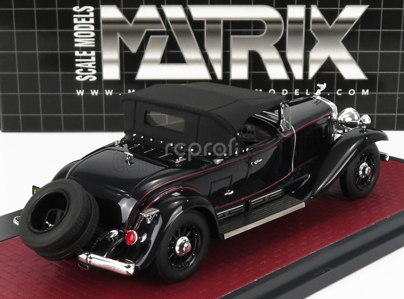 Matrix scale models Cadillac 452a V16 Roadster Fleetwood Closed 1930 1:43 Black