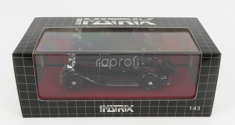 Matrix scale models Cadillac 452a V16 Roadster Fleetwood Closed 1930 1:43 Black