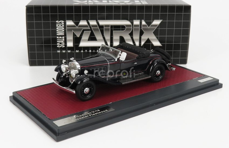 Matrix scale models Cadillac 452a V16 Roadster Fleetwood Open 1930 1:43 Black