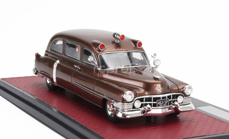 Matrix scale models Cadillac Superior Ambulance 1951 1:43 Brown Met