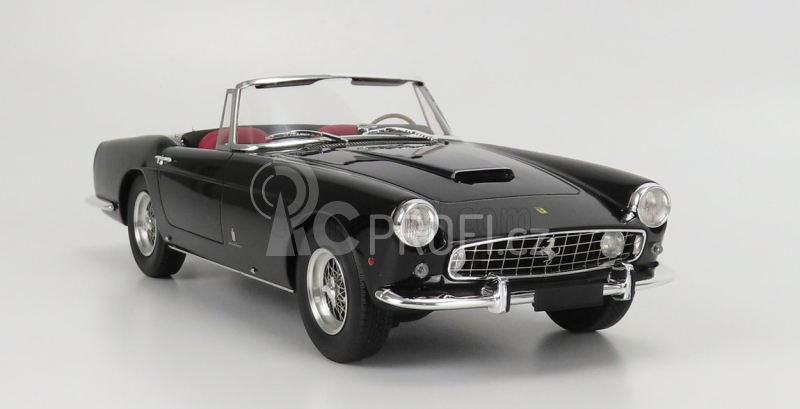 Matrix scale models Ferrari 250gt Ii-series Cabriolet Open 1960 - Con Vetrina With Showcase 1:18 Black