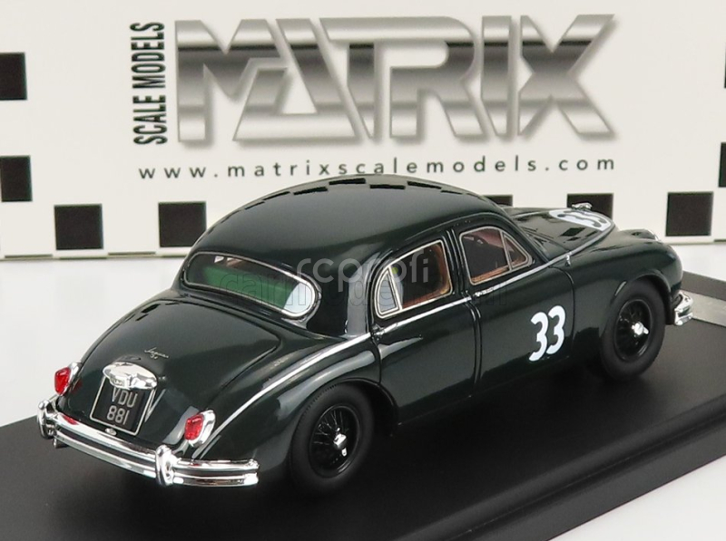 Matrix scale models Jaguar Mkii 3.4 Litre N 33 Winner Silverstone Daily Express Trophy 1958 1:43 Zelená