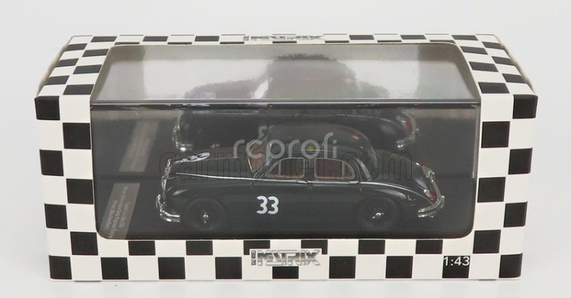 Matrix scale models Jaguar Mkii 3.4 Litre N 33 Winner Silverstone Daily Express Trophy 1958 1:43 Zelená