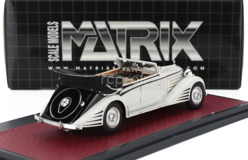 Matrix scale models Maybach Zeppelin Ds8 Cabriolet Open 1934 1:43 Bílá