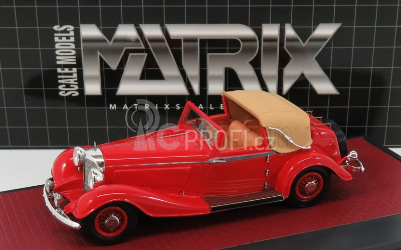 Matrix scale models Mercedes benz 500k 1:43, červená