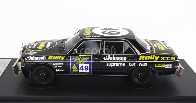 Matrix scale models Mercedes benz E-class 280e N 49 2nd Rally London - Sidney Marathon 1977 T.fowkes - P.o'gorman 1:43 Black