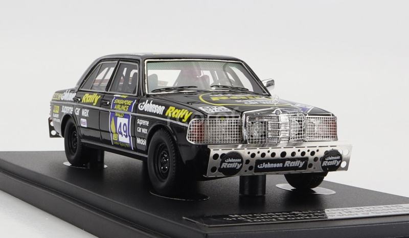 Matrix scale models Mercedes benz E-class 280e N 49 2nd Rally London - Sidney Marathon 1977 T.fowkes - P.o'gorman 1:43 Black